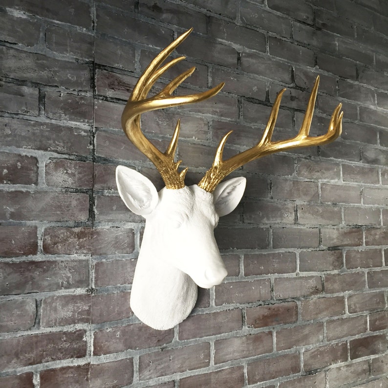 ANY COLOR XL Deer Head Wall Hanging // Faux Taxidermy