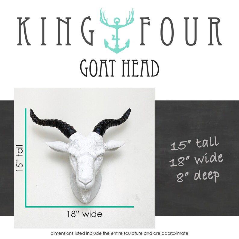 ANY COLOR Goat Head Wall Mount Faux Taxidermy Farm Decor Etsy