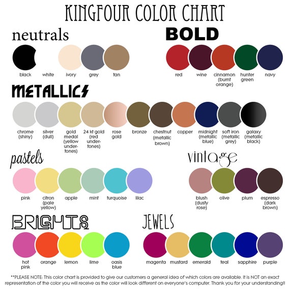 Patina Color Chart