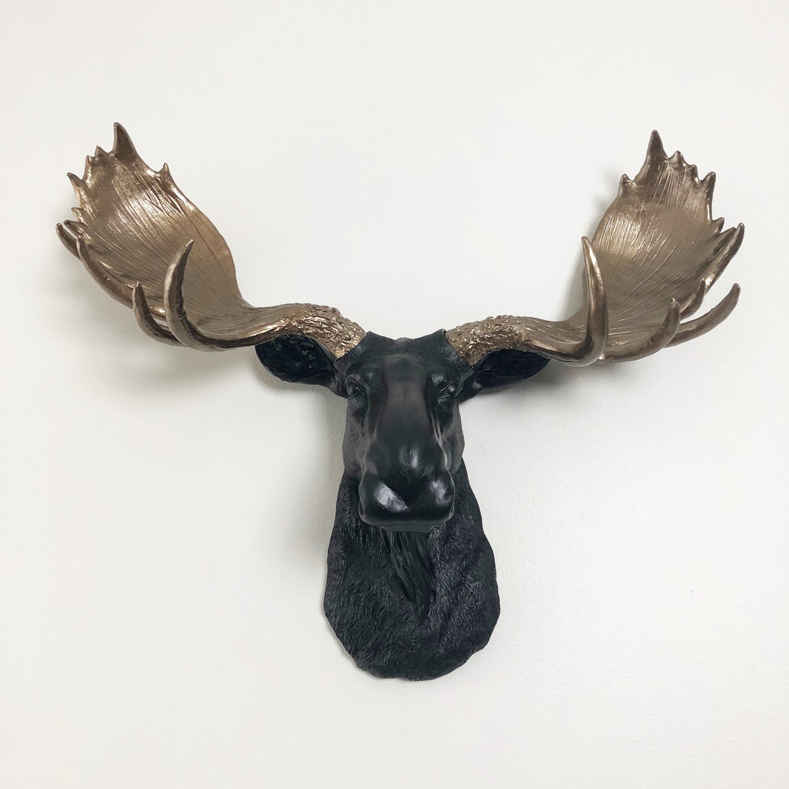 ANY COLOR Replica Moose Head Wall Mount Elk Antlers Cabin Etsy