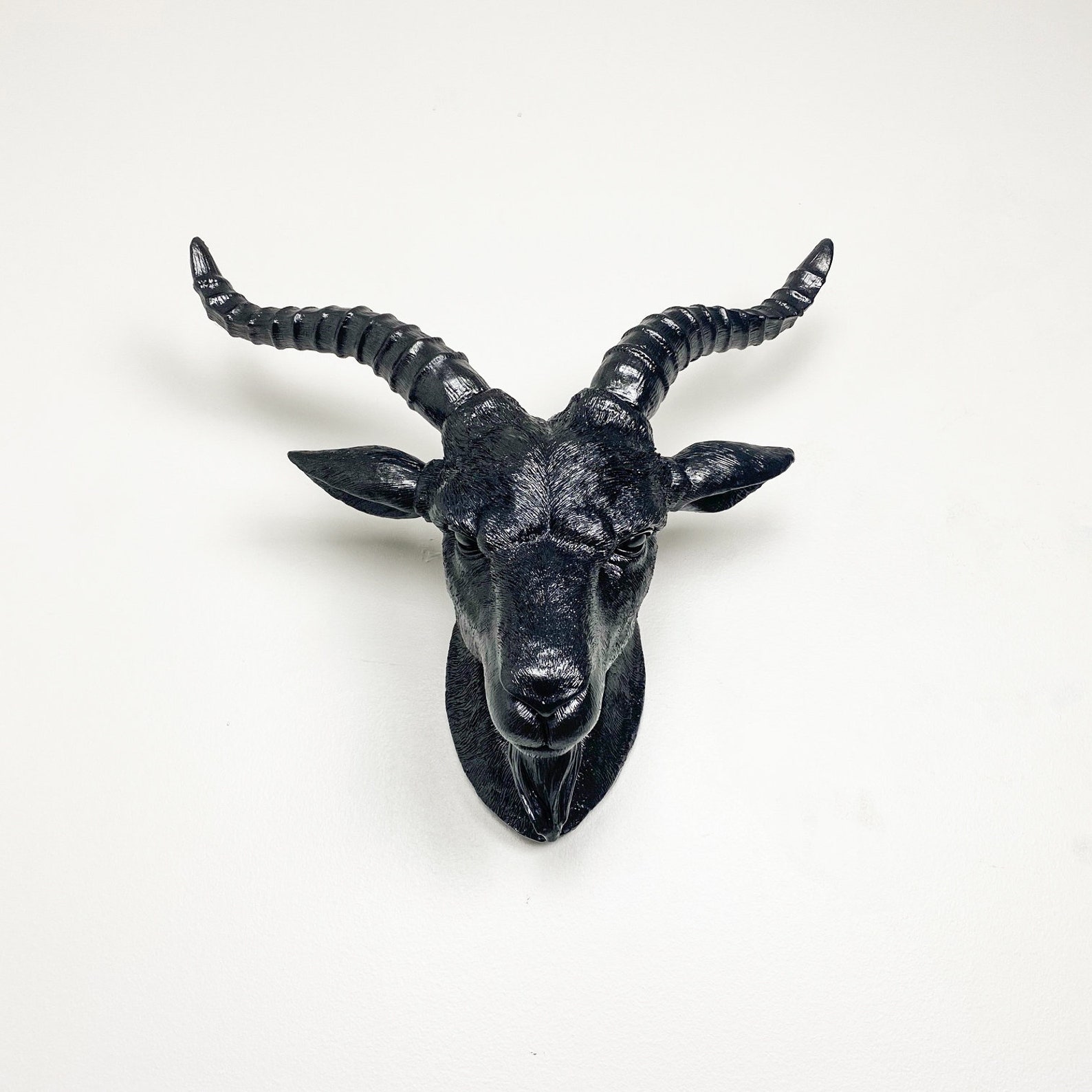ANY COLOR Fake Goat Head Wall Mount Faux Taxidermy Gothic Etsy