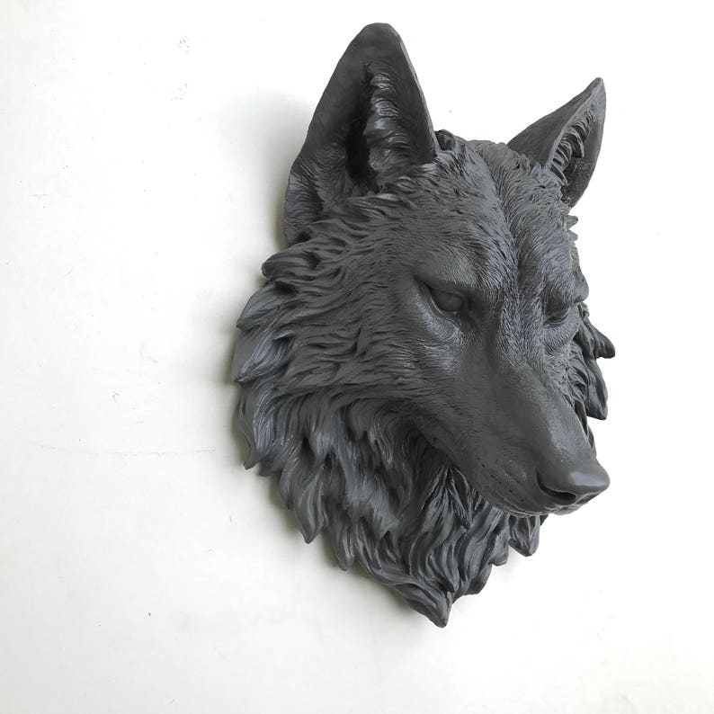 ANY COLOR Fake Wolf Head Wall Mount Faux Taxidermy 3d - Etsy