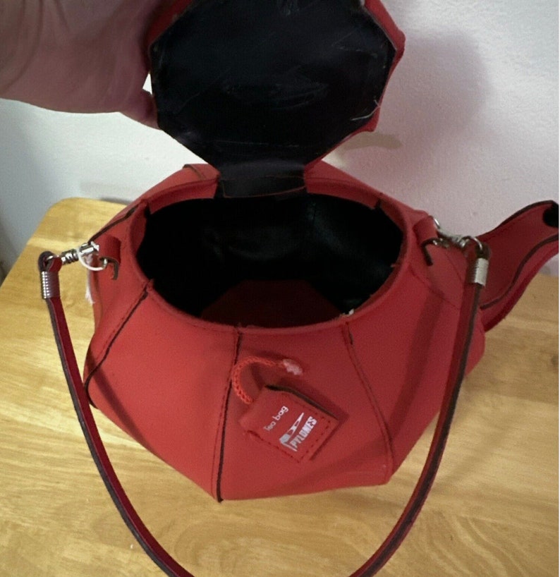 Pylones Red Teabag/teapot Bag Purse Vintage & RARE Red 12 Tall Etsy