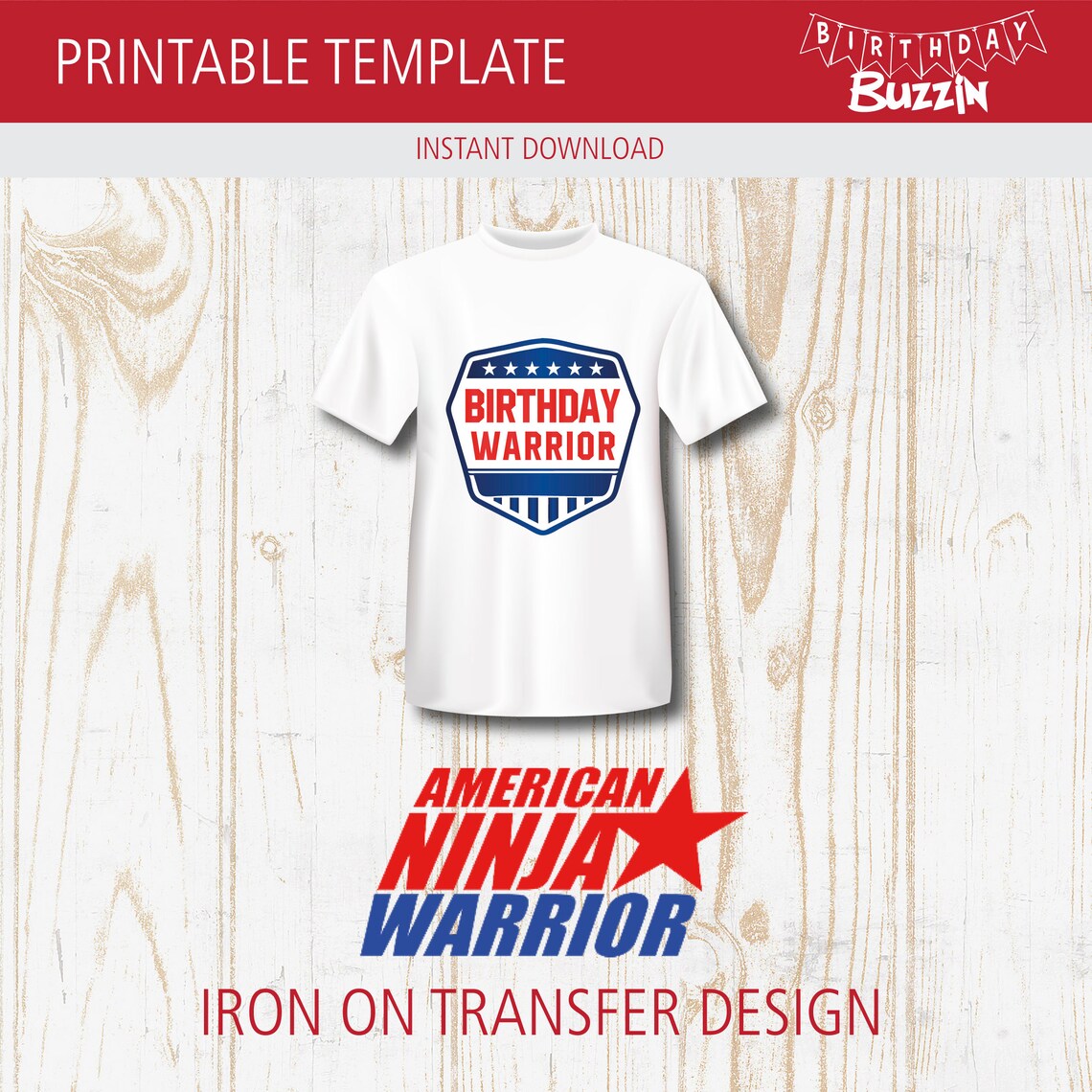 American Ninja Warrior Birthday Party Printables Pack - Etsy