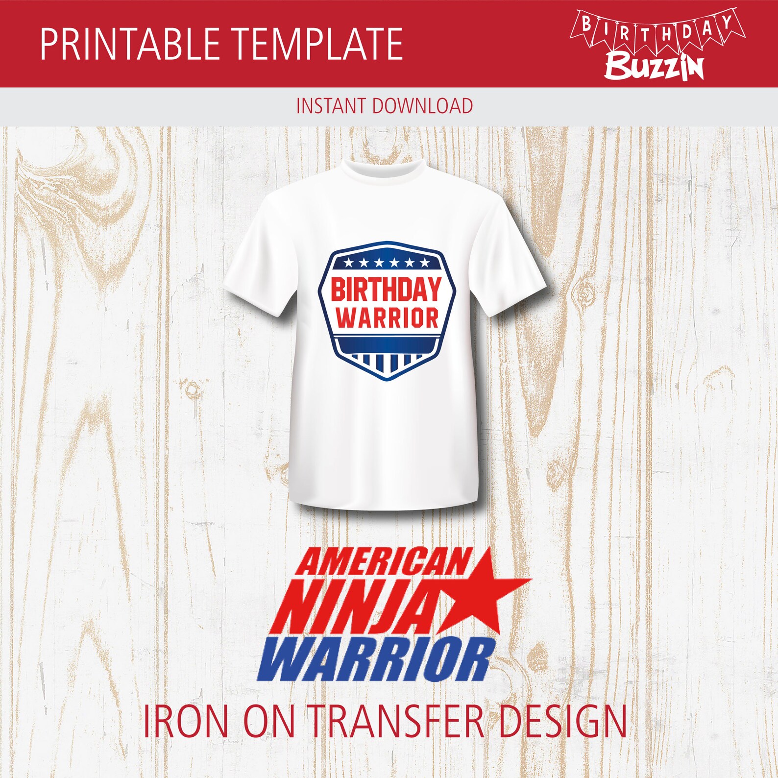 American Ninja Warrior Birthday Party Printables Pack - Etsy