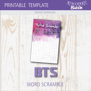 BTS Birthday Party Printables Pack- Decorations W/ Invitations - Banner ...