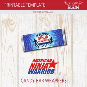 American Ninja Warrior Birthday Party Printables Pack- Decorations W ...