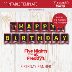 Five Nights at Freddy's FNAF Party Favor Bags Perfect for Birthday Parties  Favors Goodie Goody Loot Treat Gift Printable 
