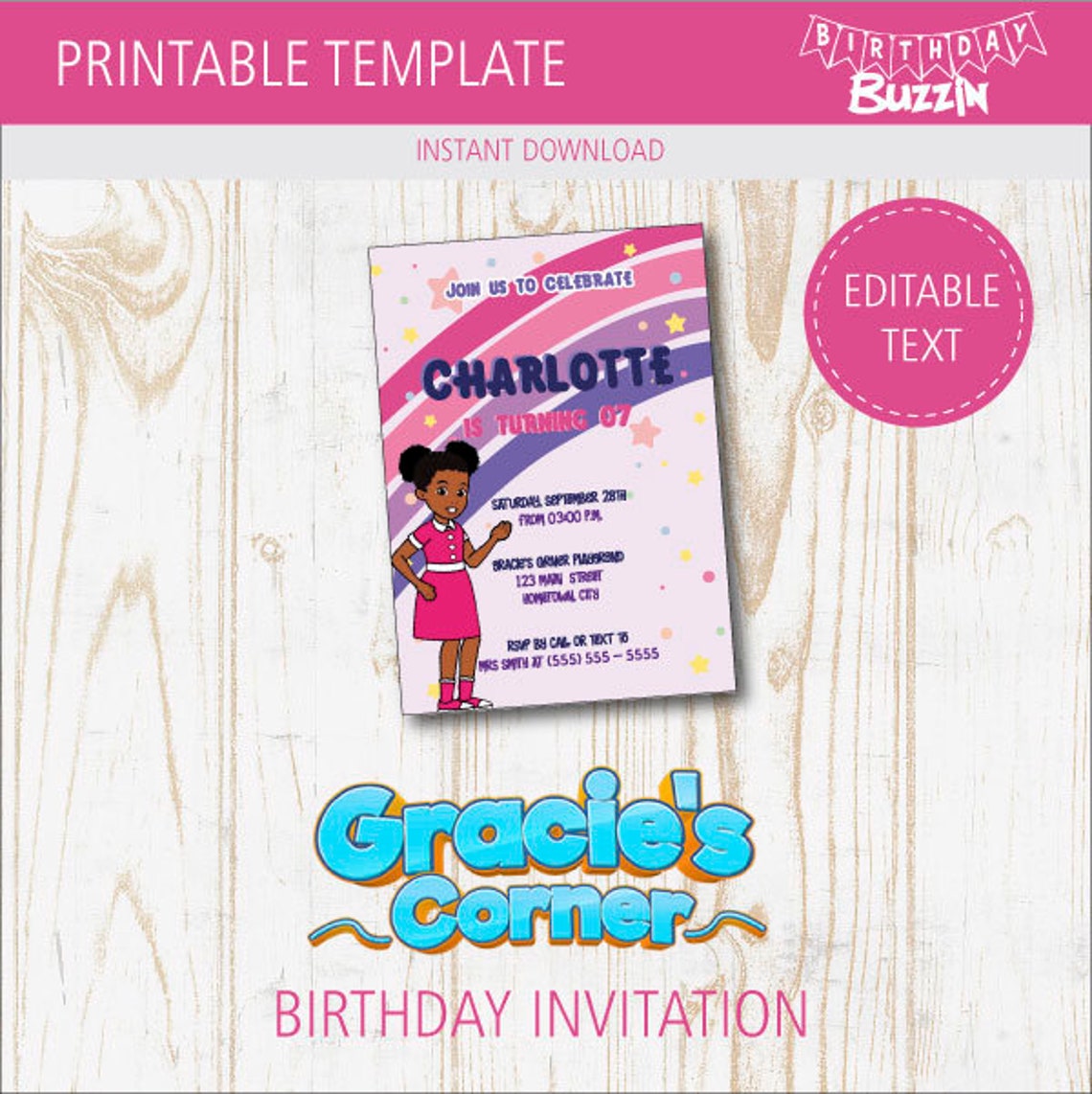 Gracie's Corner Birthday Party Invitations Thank You Etsy UK