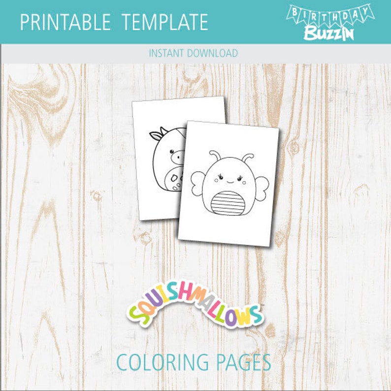 Squishmallows Birthday Party Printables Pack Decorations W/ - Etsy