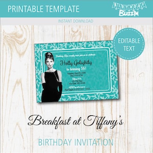 Breakfast at Tiffanys Birthday Party Printables Pack Decorations W ...