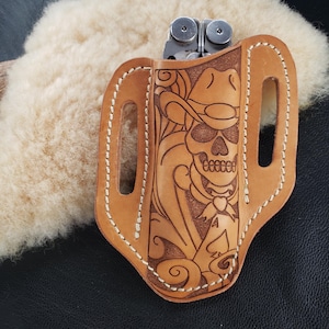 Fodero multiuso EDC Leatherman Wave, Wave Plus, in pelle fatto a mano, stile Wave+, multiuso, stile pancake, per uomo e donna