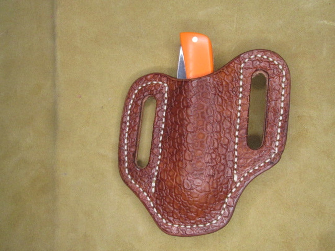 Folding Knife Sheath, Handmade for Buck 112 and Case Sodbuster, Jr Sod