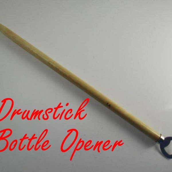 Cool Drummer Gift. Real Drum Drumstick wooden bottle opener, perfect for drummer that uses drum stick, perfect for your beer for drinkers