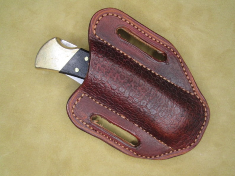 Folding Knife Sheath, Handmade for Buck 110 and Case Sodbuster, Sod