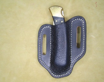 Folding Knife Sheath, Handmade  For Buck 110 and Case Sodbuster, Sod Buster Style Pocket Hunting Knife Sheaths for men or women.