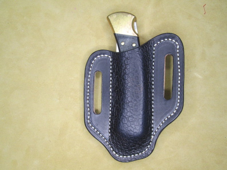 Folding Knife Sheath, Handmade for Buck 110 and Case Sodbuster, Sod