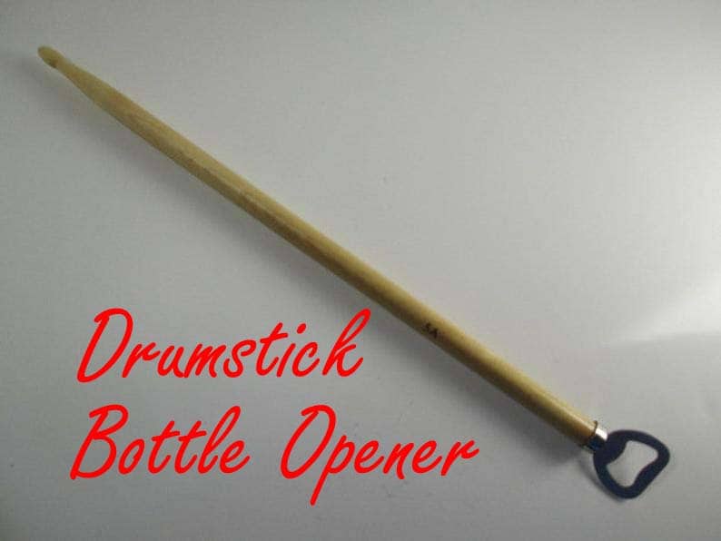 Real Drum Drumstick wooden bottle opener Cool Drummer Gift drummer that uses drum stick perfect beer drinkers perfect for a drum player
