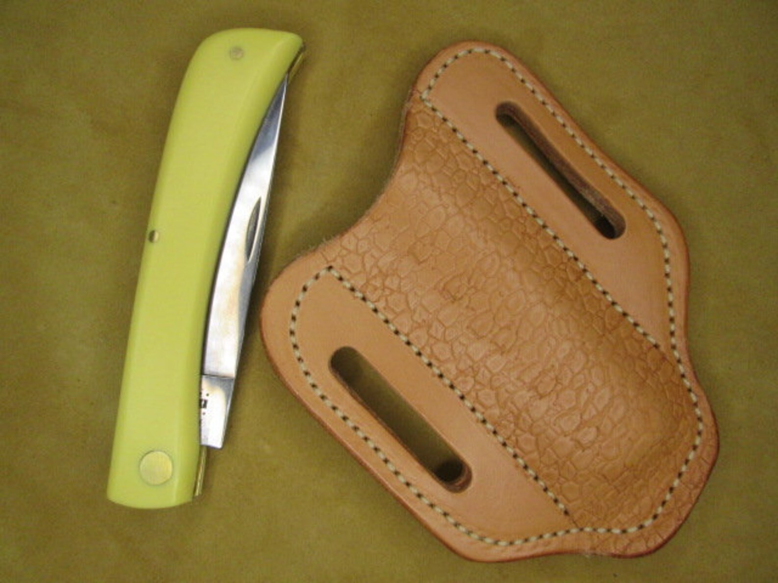 Folding Knife Sheath, Handmade for Buck 110 and Case Sodbuster, Sod