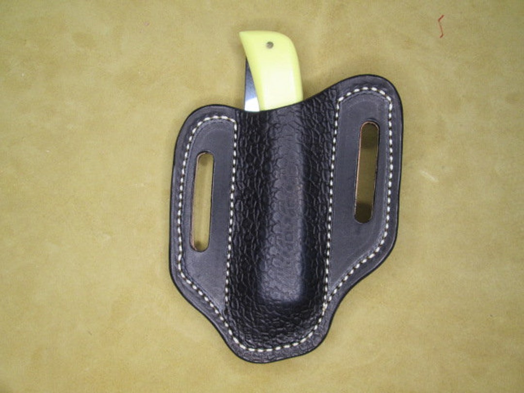 Leather Folding Knife Sheath, Handmade for Buck 110 and Case Sodbuster
