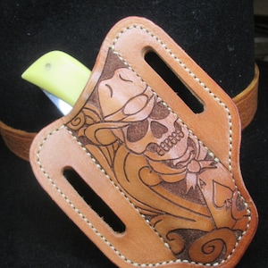 Etui pour couteaux pliant usiné, fait main pour Buck 110 et étui Sodbuster, étuis pour couteaux de poche de style Sod Buster pour hommes ou femmes.