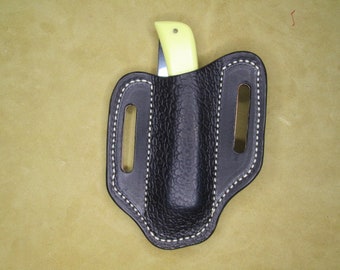 Folding Knife Sheath, Handmade  For Buck 110 and Case Sodbuster, Sod Buster Style Pocket Hunting Knife Sheaths for men or women.