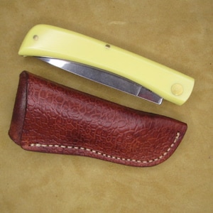 Fodero per coltello pieghevole, fatto a mano per Case Sodbuster, foderi per coltelli da caccia tascabili stile Sod Buster per uomo o donna.