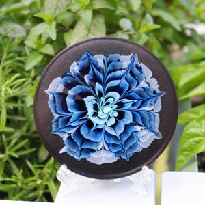 Blue Resin Coasters | Handmade Epoxy Coaster Set | Vibrant 3D Floral Drinkware | Unique Gifts for Ocean Decor, Birthdays, and More