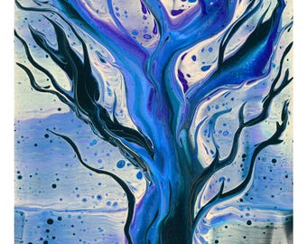 Traum Baum Kunst Gemälde Druck