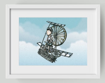 Fly Me in the Air - digital art print