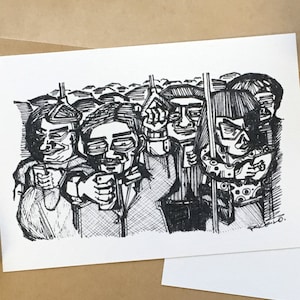 Passageiro no trem - impressão de arte digital