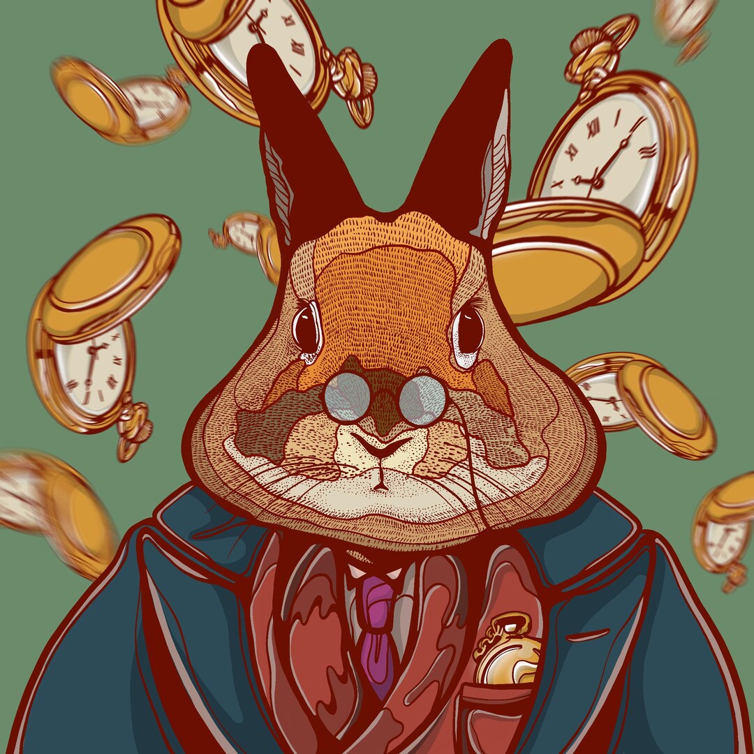 The White Rabbit - Digital Art Print - Etsy