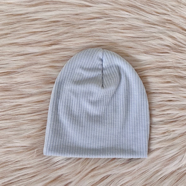 Baby slouchy, “Jack” Ribbed powder blue, baby boy gift,  kids beanie, newborn hats, adult beanie, Baby Slouchy, Baby gift, Baby beanie