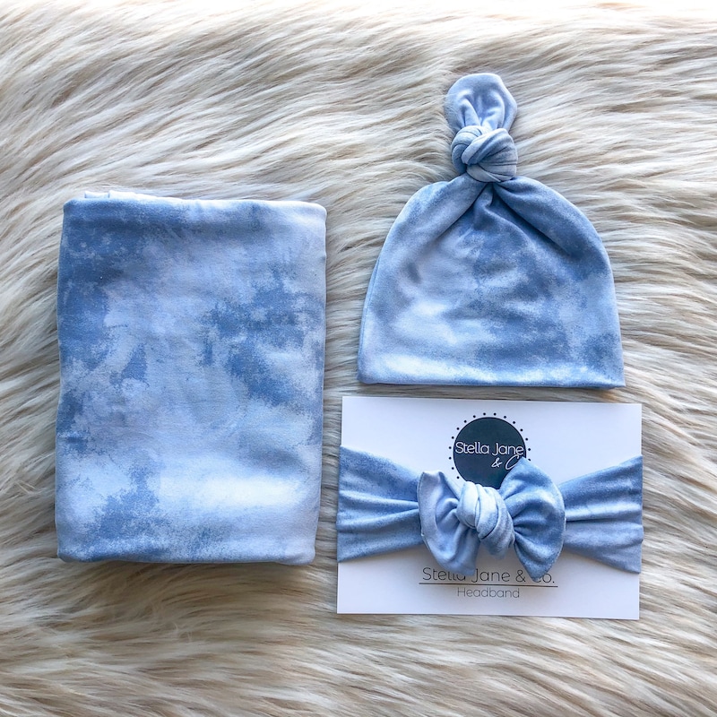 Blue And Green Tie Dye Blanket