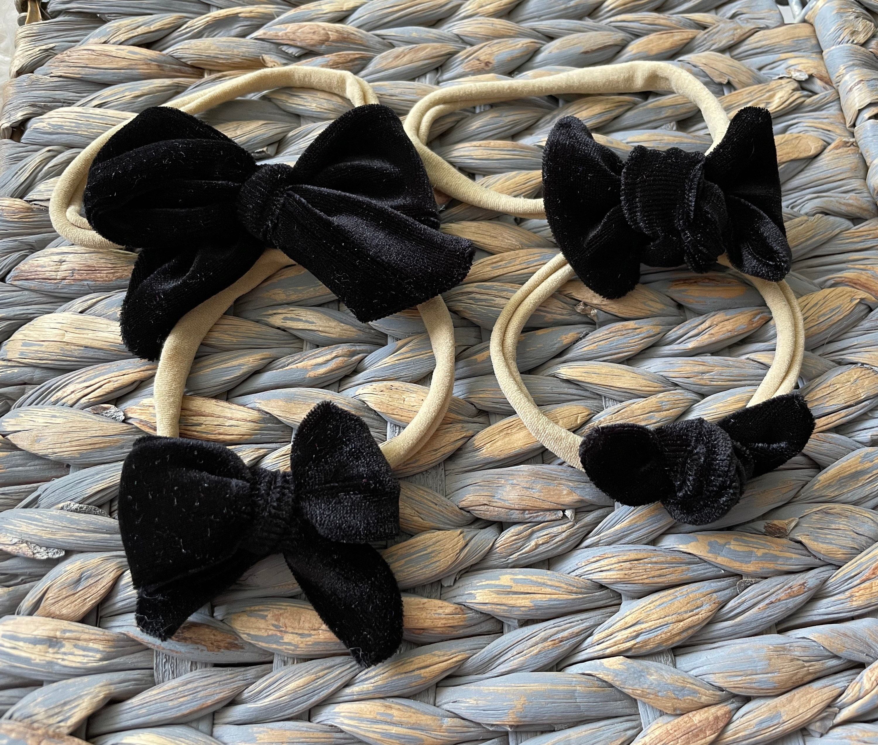 Black Velvet Bow Baby Headband – Sweetheart & Company