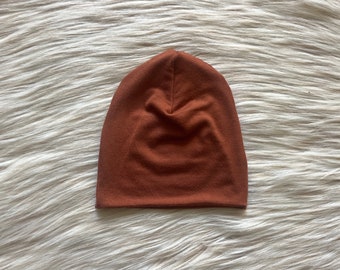 slouchy beanie in “Crew” Cinnamon ,  baby boy gift,  kids beanie, newborn hats, adult beanie  Baby Slouchy, Baby gift, Baby beanie