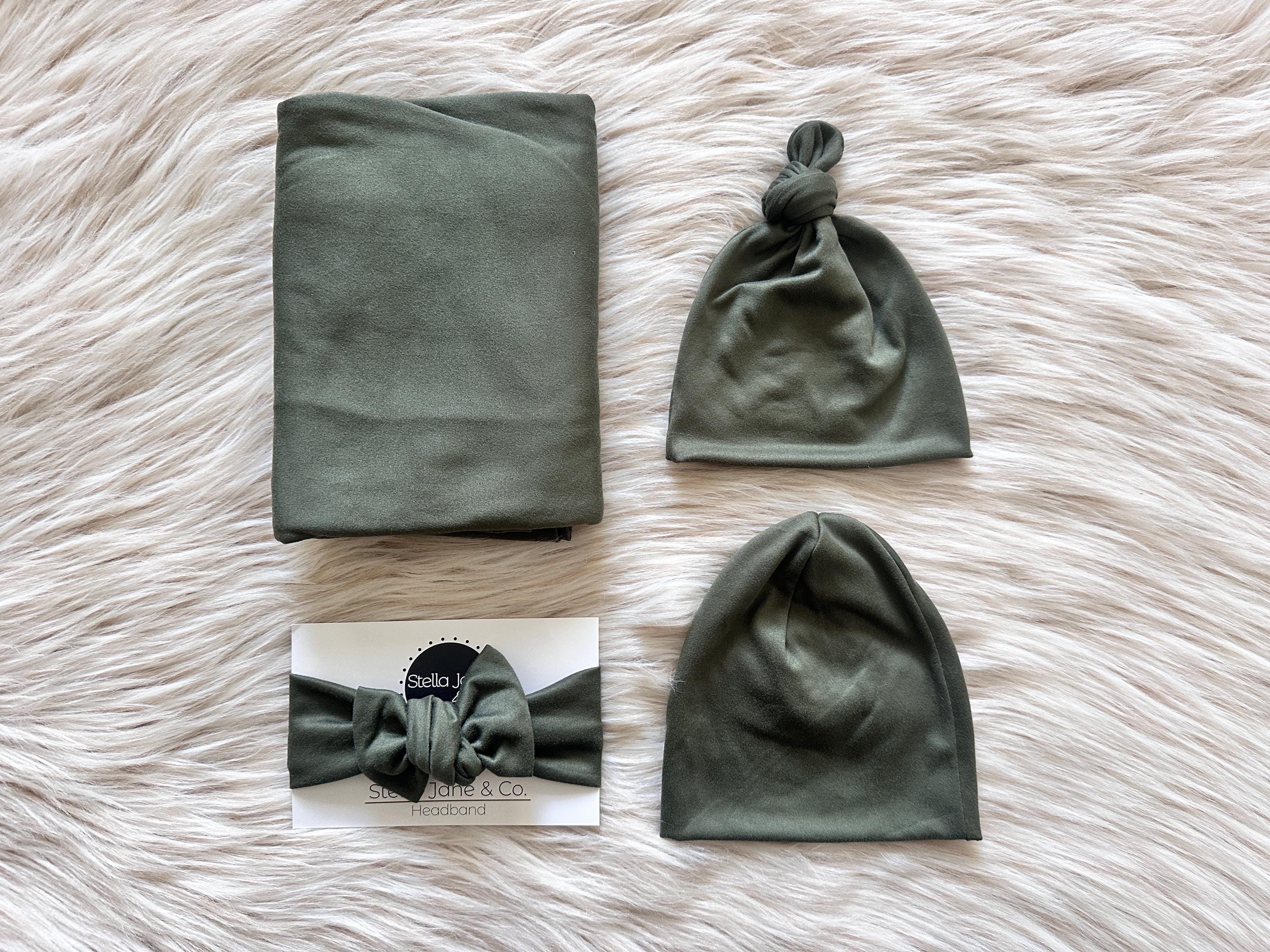 Baby Swaddle Blanket harry Olive Green Swaddle Top Knot Hat Newborn Hospital Swaddle Baby Boy Gift Baby Gift Gender Neutral Etsy Canada