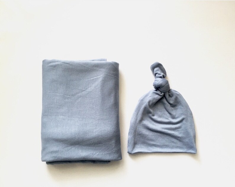 blue swaddle set
