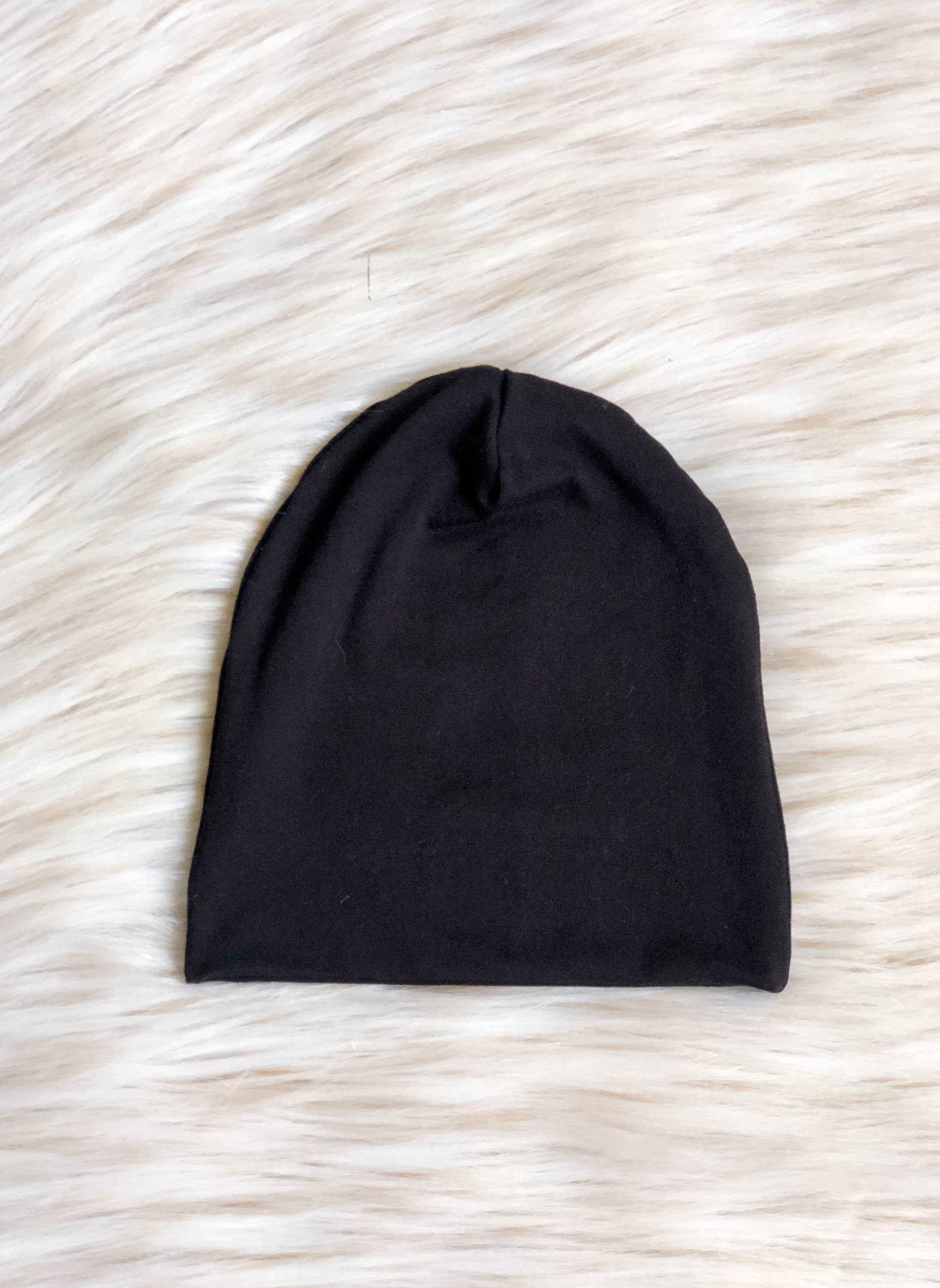 Slouchy Beanie in Black Baby Boy Gift 