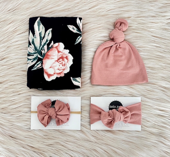 Cuddle & Coo Pink Bicycle Stretchie + Beanie Cuddle & Coo Pink Bicycle Stretchie + Beanie