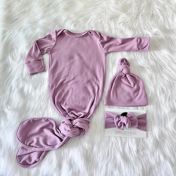 Knotted Baby Gowns Etsy