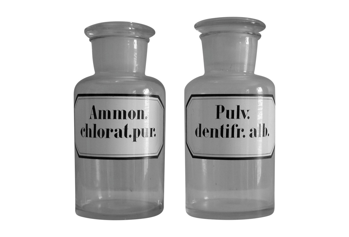 Pair Of Vintage French Apothecary Jars