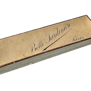 Original Vintage French Box with Ostrich Feather Plumb