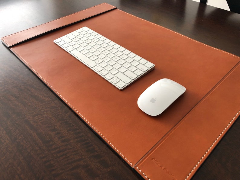 Leather desk pad desk pad calendar office desk pad Etsy