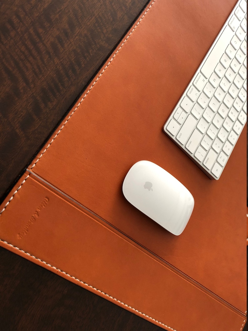 Leather desk pad desk pad calendar office desk pad Etsy