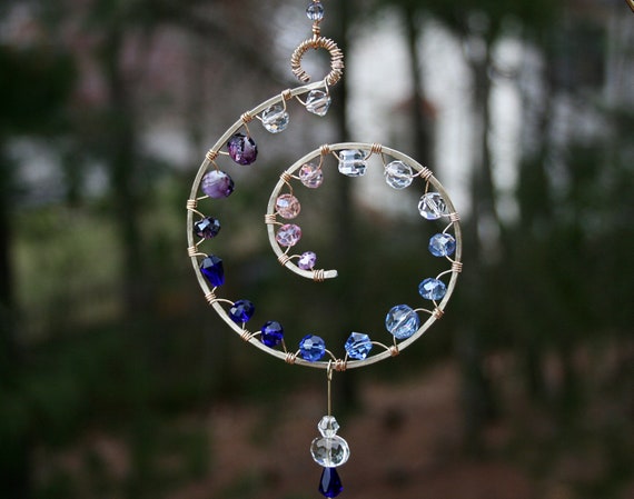 Garden Decoration Suncatchers Home Living Silver wire wrapped