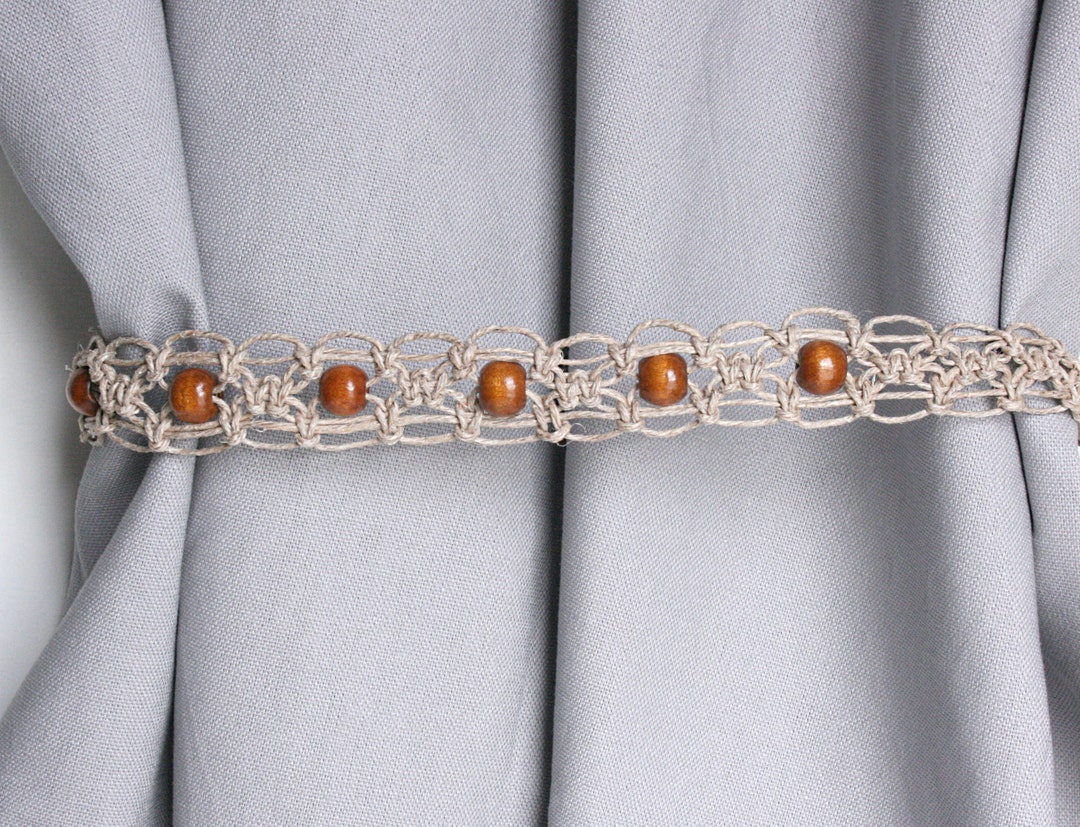 Beaded Tiebacks for Curtains Braided Tie Backs Window Etsy