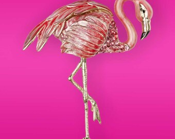 Flamingo Brooch by Bill Skinner