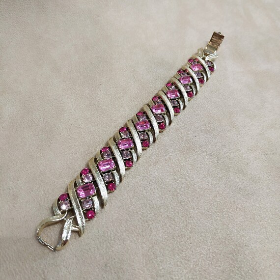 Vintage pink gold bracelet by Corocraft