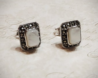 Mother of Pearl  Square Stud earrings